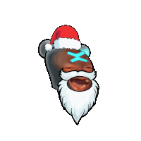 a cartoon of a man wearing a santa hat