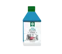 a blue bottle of imc aloe liv kare