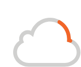 an icon of a cloud with a red arrow pointing to it .