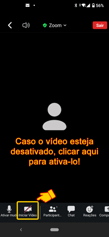 a screenshot of a video call on a phone