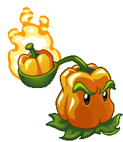 a cartoon drawing of a pepper with flames coming out of it 's stem