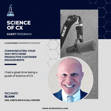 a science of cx guest feedback poster with richard blank