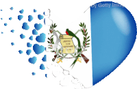 a heart shaped balloon with the flag of guatemala