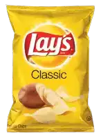 a bag of lays classic potato chips is shown