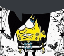 a picture of spongebob with a skull and crossbones on his belt