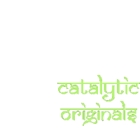 a logo for catalyst originals in green letters