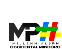 a logo for millennialsph occidental mindoro with a rainbow of colors