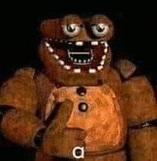 five nights at freddy 's bonnie is giving a thumbs up in the dark .