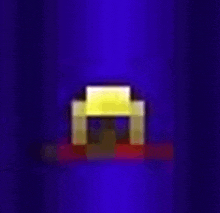 a pixel art of a crown on a purple background .