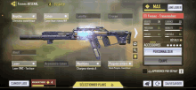 a screenshot of a video game called fennec arsenal showing the weapon 's stats