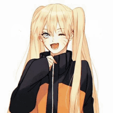 naruto is a girl with blonde hair and pigtails .