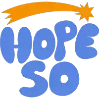 a blue and orange logo for hope so