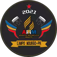 a logo for the adventist motorcycle ministry is shown