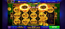 a screenshot of a slot game with a max bet button on the bottom