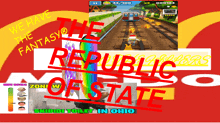 a poster that says we have the fantasy republic of state in red letters