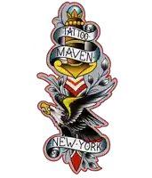 a sticker for tattoo maven new york