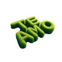 the word amo is written in green grass