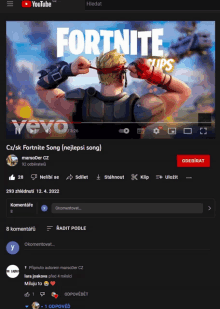 a screenshot of a youtube video titled fortnite sups