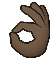 a cartoon hand making an ok sign with its fingers