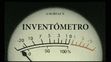 a close up of a gauge that says inventometro on it