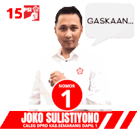 a man in a white shirt with the name joko sulistiyono