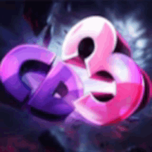 a purple and pink logo with the letters c and b