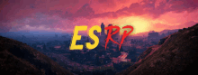 the word esrp is written in yellow and red