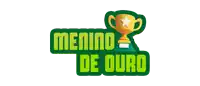 a logo for menino de ouro with a gold trophy