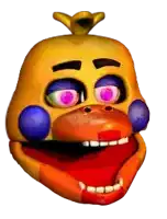 five nights at freddy 's chica the chicken with purple eyes