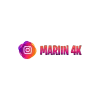 a logo for mariin 4k with a instagram logo