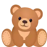 a brown teddy bear is sitting down with a white background