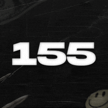 a black background with the number 155 in white