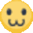 a yellow smiley face with black eyes and a mustache is blurred .