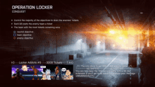 a screen shot of a video game called operation locker