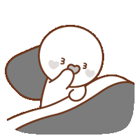 a cartoon drawing of a person laying in bed