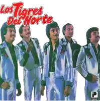 a group of men standing next to each other with the words los tigres del norte on the top