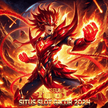 a poster for situs slot gacor 2024 shows a cartoon character