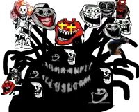 a bunch of troll faces are on a white background with the word troll on the bottom