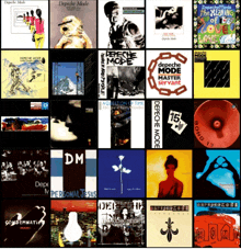 a collage of depeche mode albums including personal jesus and the meaning of love