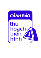 a blue and white sign that says cảnh báo thu hoạch biển hình