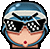 a cartoon character wearing a helmet and sunglasses with a funny face .