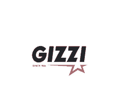 a gizzi logo with a red star in the middle