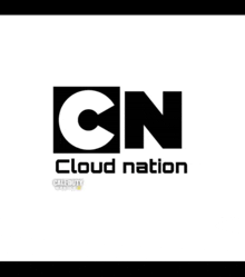 a black and white logo for cn cloud nation on a white background