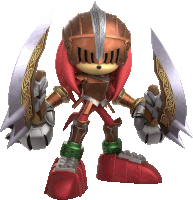 a sonic the hedgehog in a knight 's armor is holding two swords