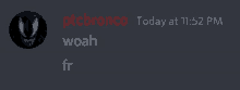 a screenshot of a message from ptcbronco