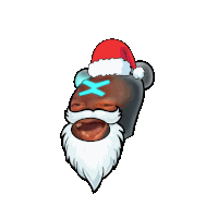 a cartoon of a man wearing a santa hat and beard