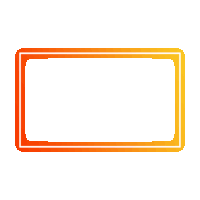 a neon frame with orange and yellow glowing edges on a white background .