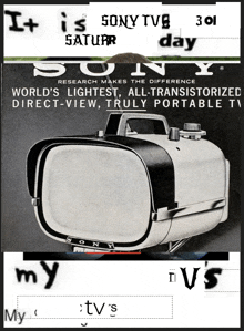 an advertisement for a sony tv says it is saturday