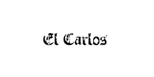 a black and white logo for el carlos is on a white background