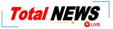 a logo for total news with a play button in the corner